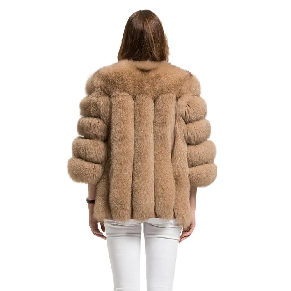 Winter Luxury Fluffy Fur Jacket For Women Thicken Warm Real Fox Fur Coat Women's Ecological Fur Fashion Temperament Parkas