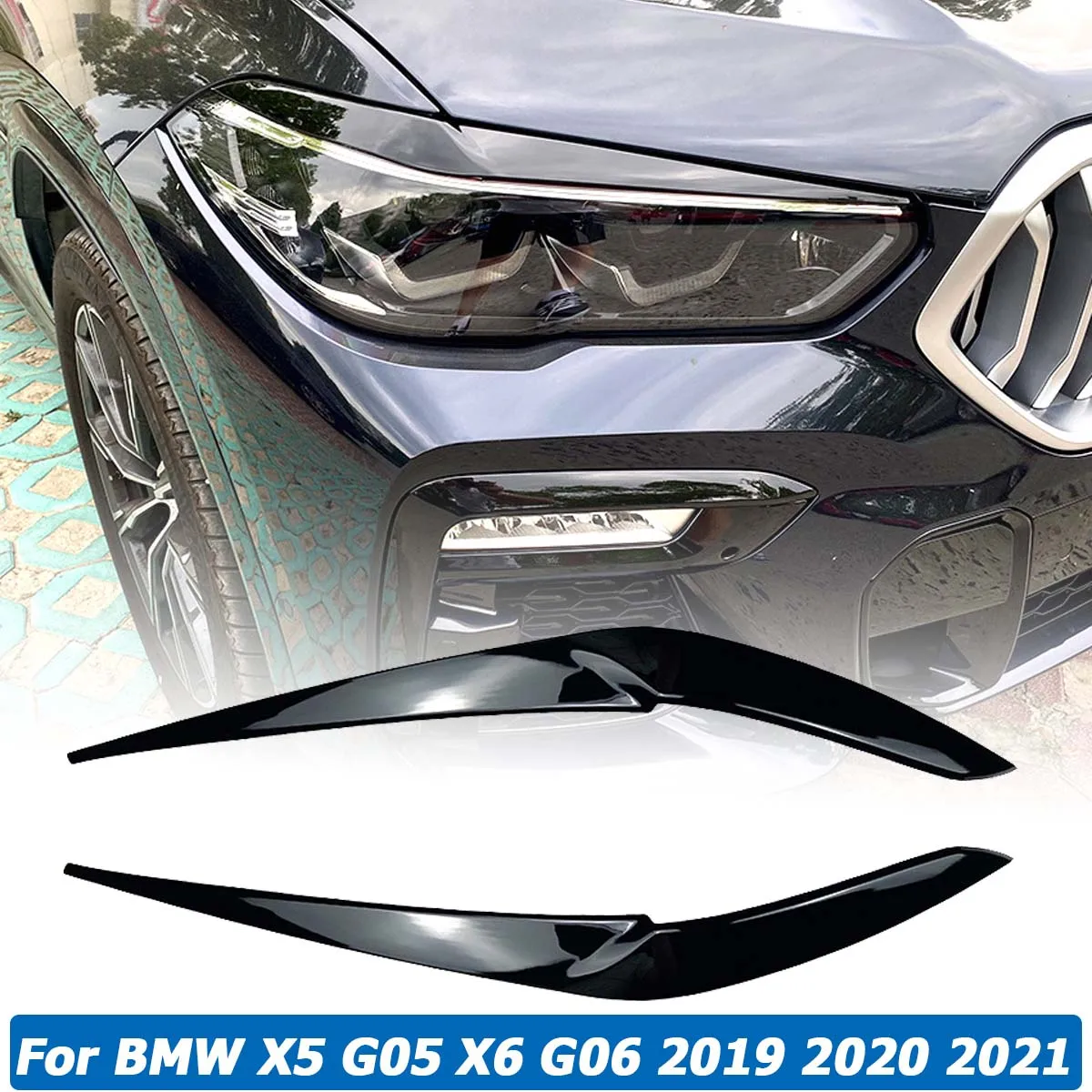 

2 шт., крышки для передних фар BMW X5 G05 X6 G06 2019 2020 2021 2022