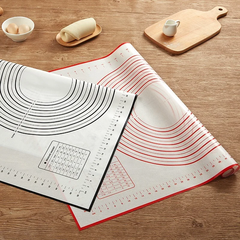 

Food Grade Non-slip Non-stick Kneading Mat Silicone Baking Mat Pizza Cake Dough Pastry Kitchen Cooking Baking Tray Table Mat