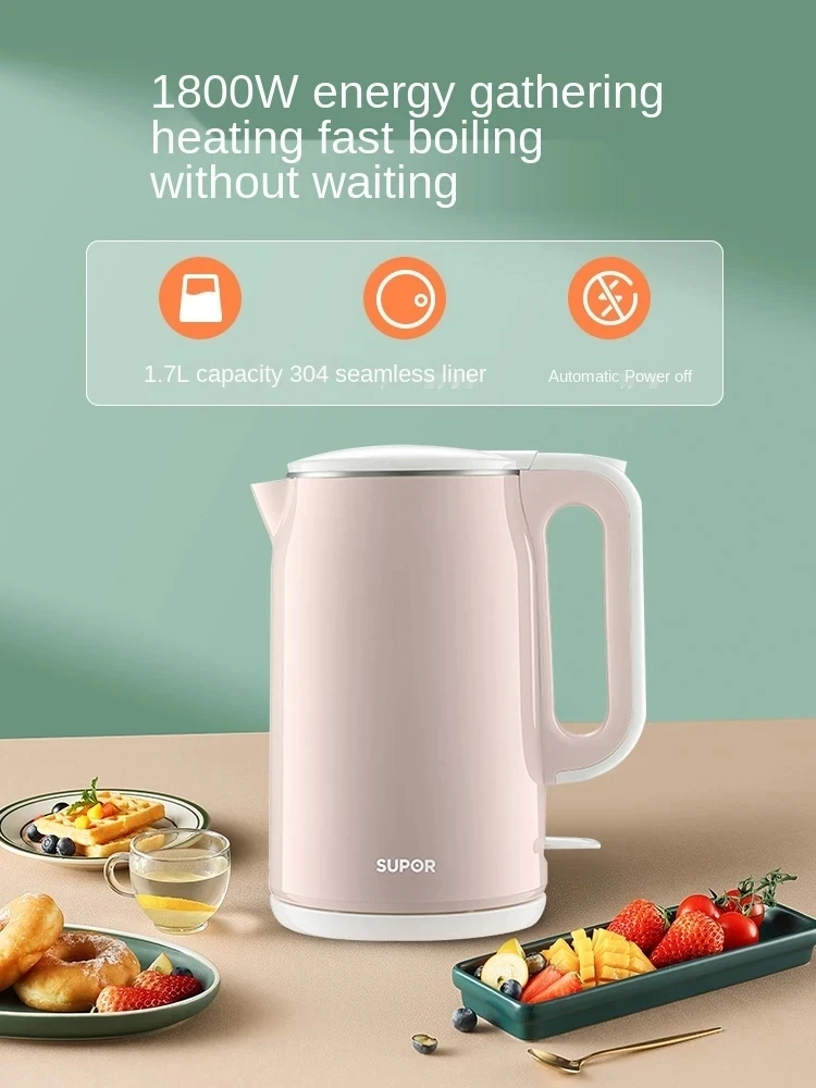 

1.7L Electric Kettle Household Water Boiling Kettle Automatic Power off Tea Making Water Pot Large Capacity Insulation Kettle