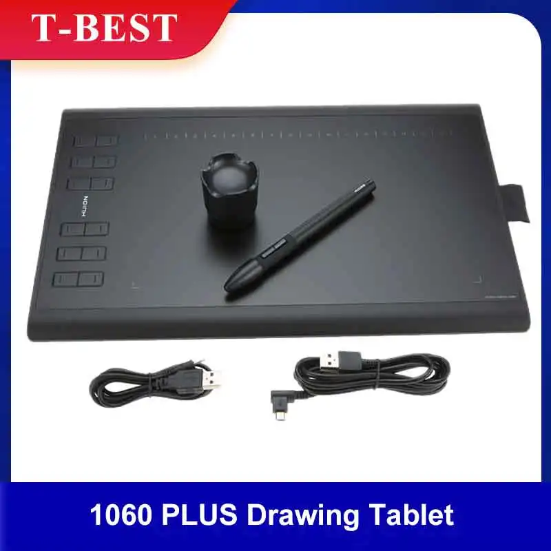 Графический планшет Huion 1060 PLUS Micro USB с картой памяти 12 Экспресс-клавиш |