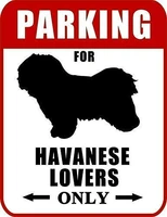 metal tin sign parking for havanese lovers only dog sign metal aluminum sign for wall art 8x12 inch
