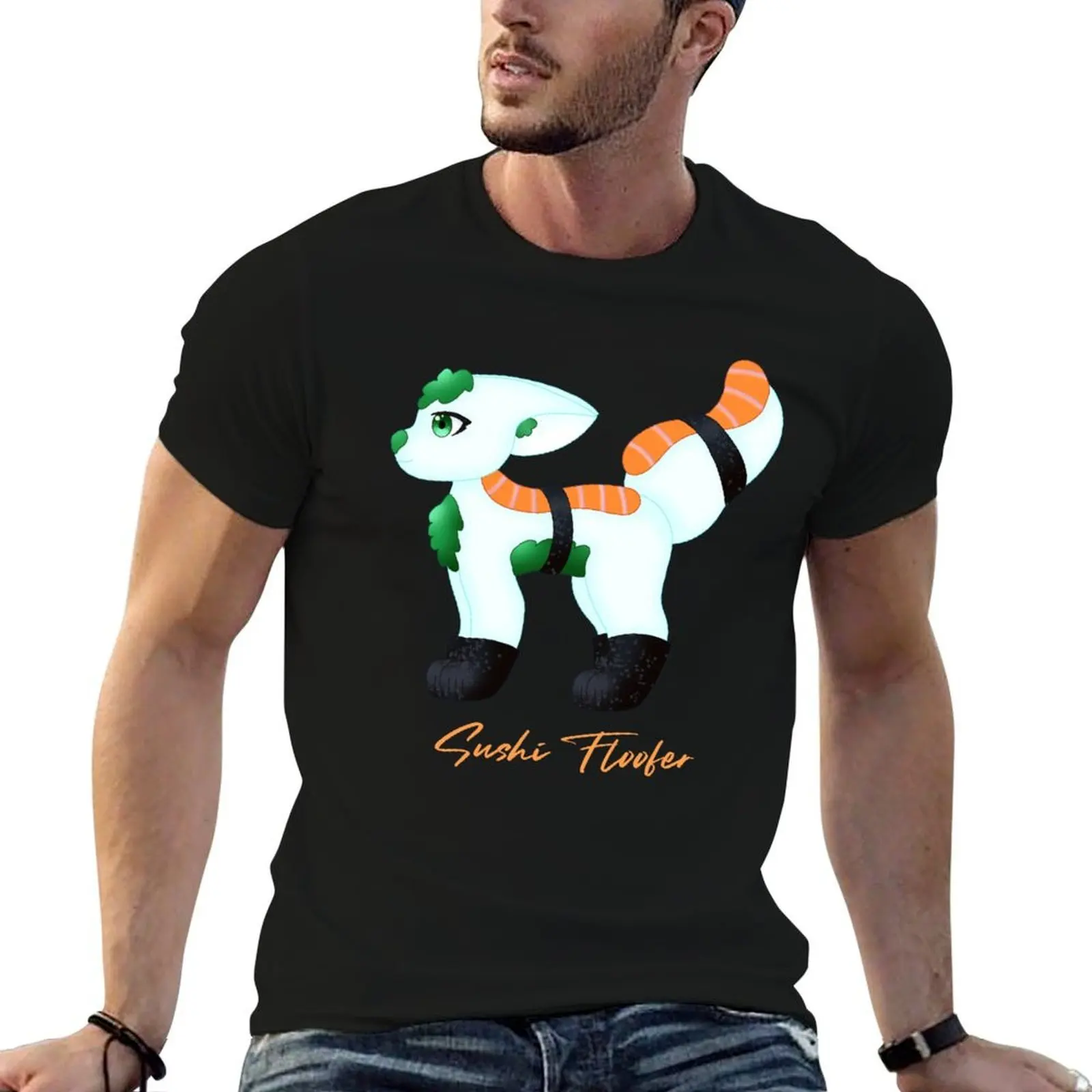 Фото Футболка Sushi Floofer от Mackenna Originals, дышащая футболка с короткими рукавами для занятий спортом №1