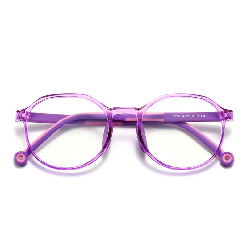 

Children's Glasses Kids Polarized Sunglasses Silicone Safety Glasses Gift For Child Fashion Round Simple Flat Anti-glare Eyewear
