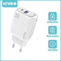kivee pd qc 4 0 quick charging 30w usb charger ae78 fast charger adapter for iphone 13 pro max huawei xiaomi samsung s20 macbook