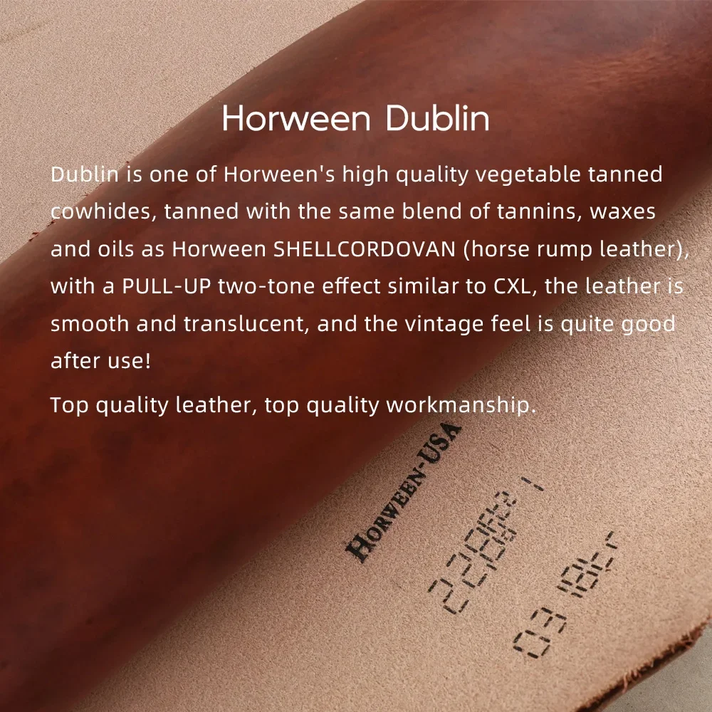 Фото Чехол YMW Horween Dublin из натуральной кожи для iPhone 15, 16 Pro Max, роскошный деловой чехол для телефона из воловьей кожи растительного дубления №2