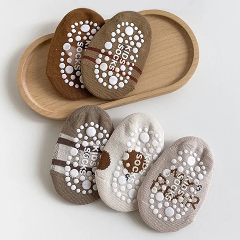 3 пары/партия детские Нескользящие носки на возраст 0-5 лет