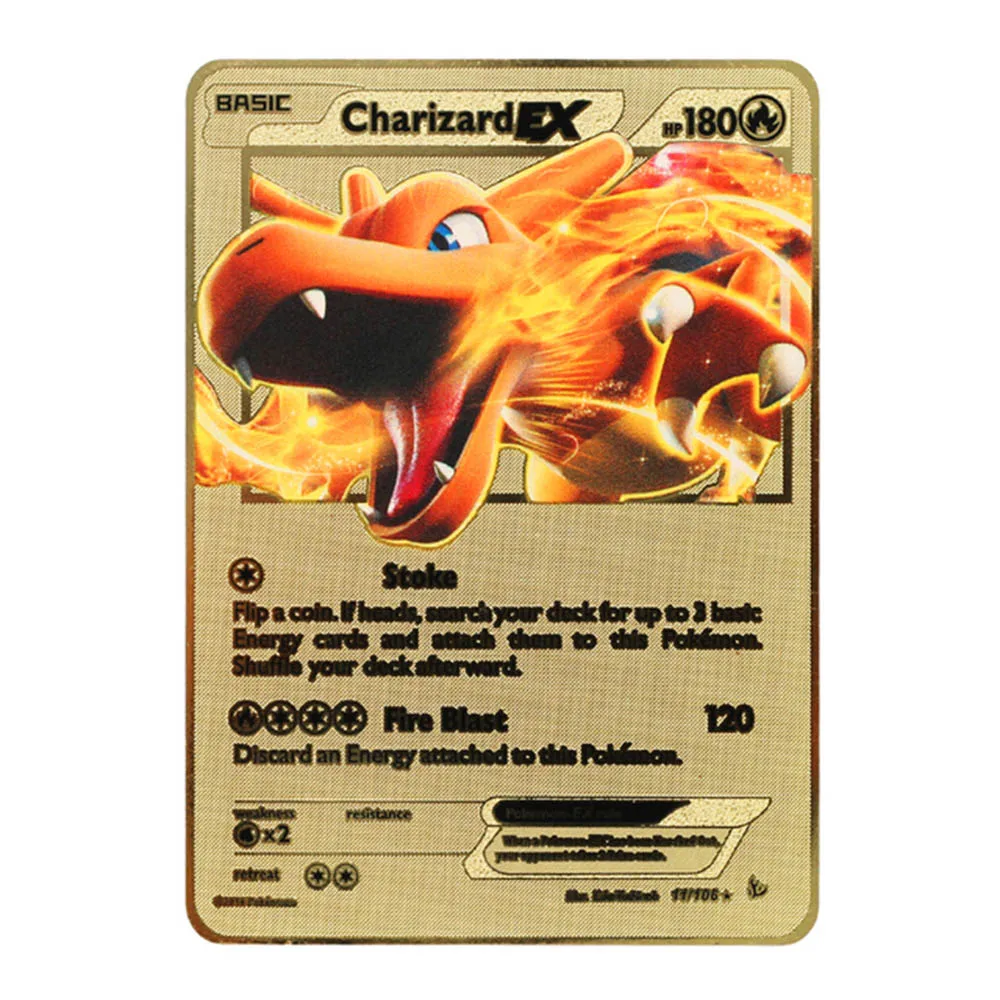 

Pokemon 27 Styles New Mewtwo Vmax MEGA Gold Metal Card Super Game Collection Anime Cards Toys for Children Christmas Gift