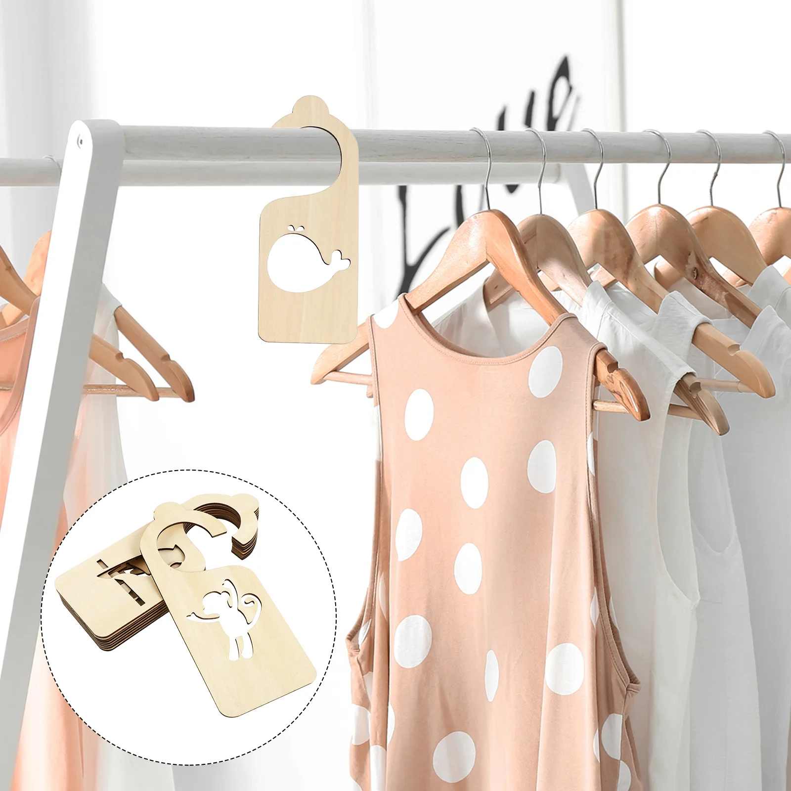 

8pcs Wooden Baby Closet Size Dividers Animal Clothes Organizers Closet Dividers