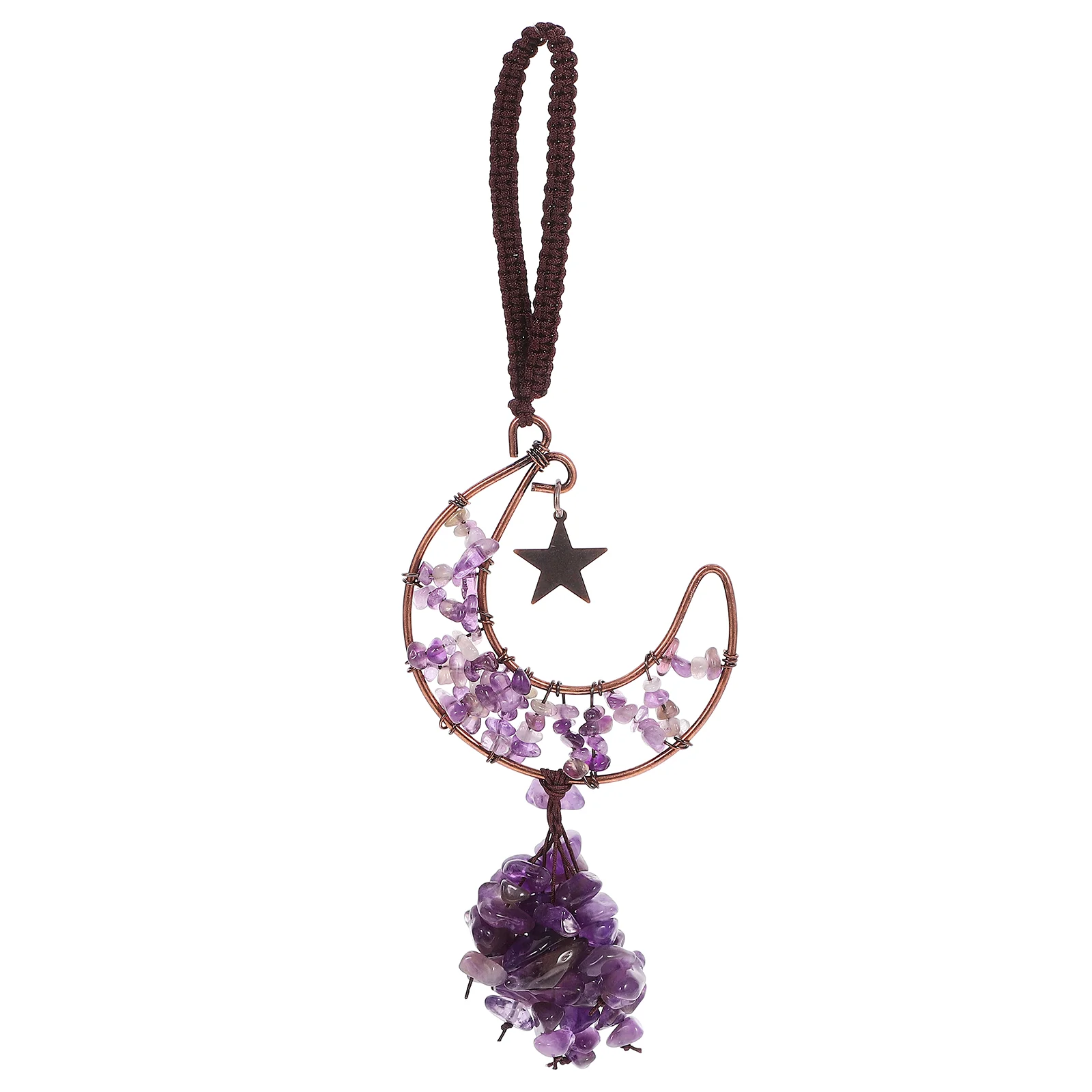 

Birthday Decoration Girl Rearview Mirror Hanging Moon Crystal Vehicle Car Ornament Women Wall