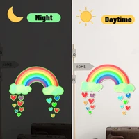 cartoon pattern luminous wall stickers glow in the dark stickers combination decals for baby kids room bedroom home decoration