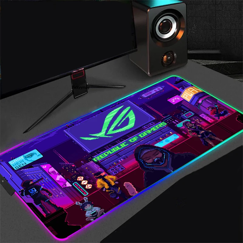 led gaming mouse pad asus rgb backlight large mouse mats gamer mousepad non slip rubber computer laptop desk mats 900x400 free global shipping