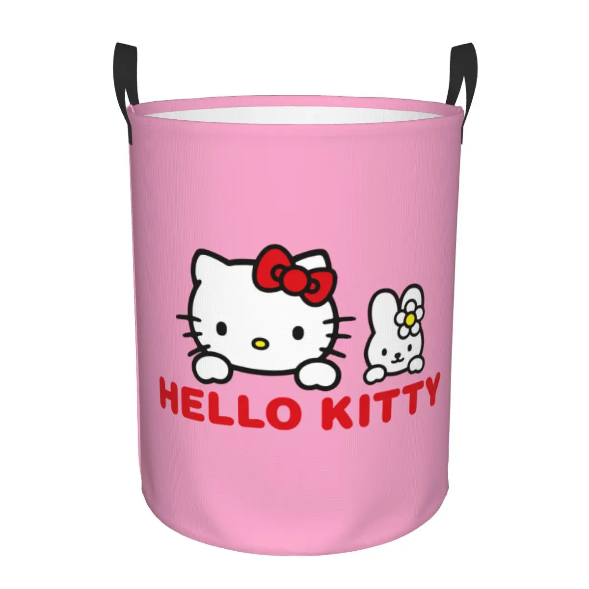 Изготовленная на заказ корзина для белья с рисунком Hello Kitty аниме Cat складная