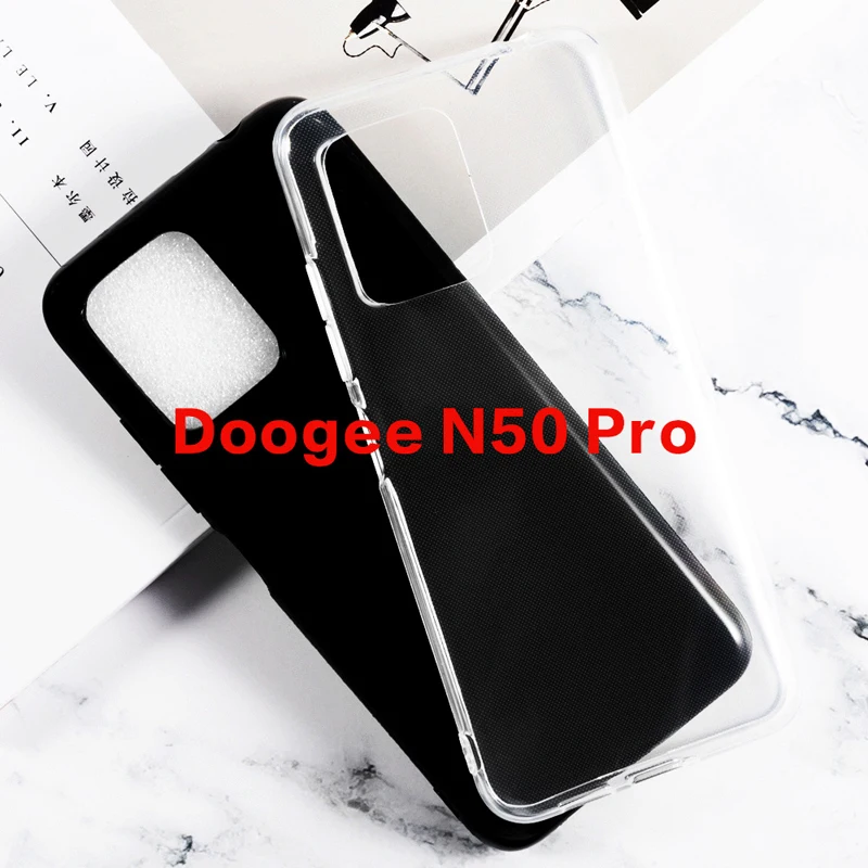 Прозрачный чехол для телефона Doogee N50s силиконовый бампер мягкий из ТПУ Fundas N50 Pro N 50