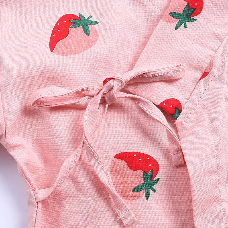 Summer Newborn Baby Girl Clothes Sets Cotton Short Sleeve Belt Top+Shorts 2 Piece Fashion Kids Boy Clothing Home Suit | Детская одежда