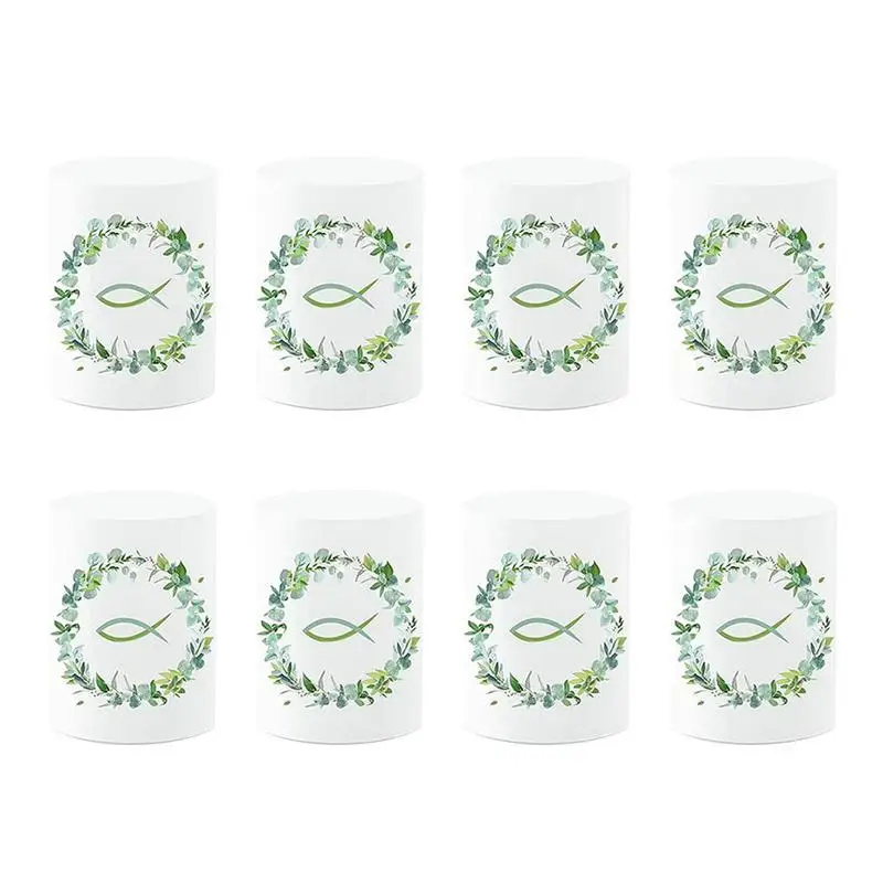 

Подсвечник 8 шт., круглый декоративный подсвечник, подсвечник в форме рыбы, Schon Dass Du Da подсвечник для святой причастия