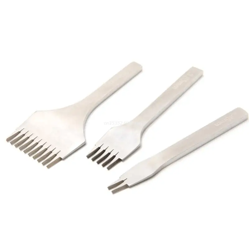 

Leather Craft Tool 2.7/3.0/3.38/ 3.85 mm Prong Lacing Stitching Punch Hole Dropship