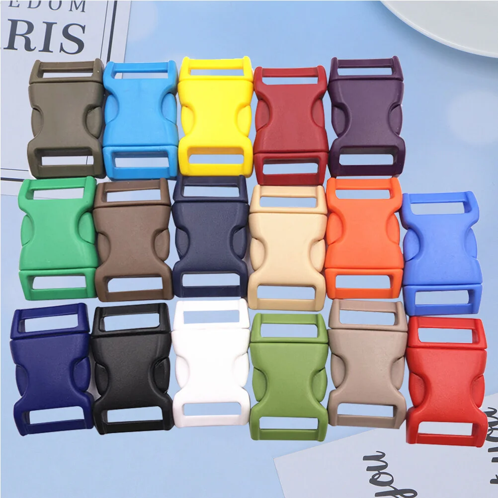 

100 Pcs Parachute Colorful Plastic Buckle 10mm Buckles Backpack Clips Bracelet Mini Bags