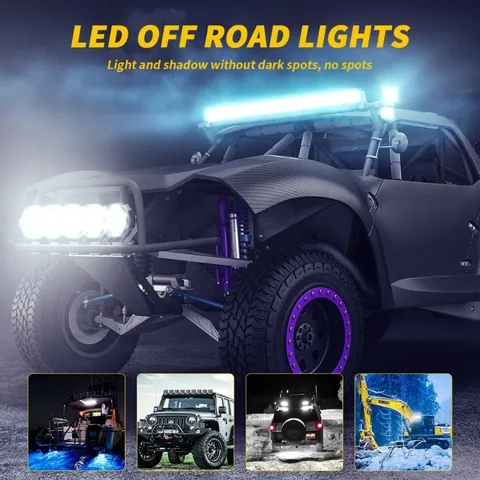 48W 16 Led 12V Светодиодная панель Рабочий свет для автомобиля Трактор Лодка Грузовик 4X4 4WD SUV ATV Off Road Car SUV ATV Barra Светодиодные фары
