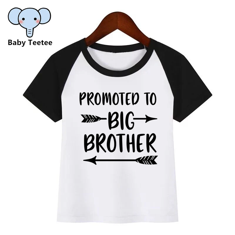 Promoted To Big Broth Kids Print T Shirt Funny Clothes Children Autumn Clothes Kids Top Children Tee,Drop Ship