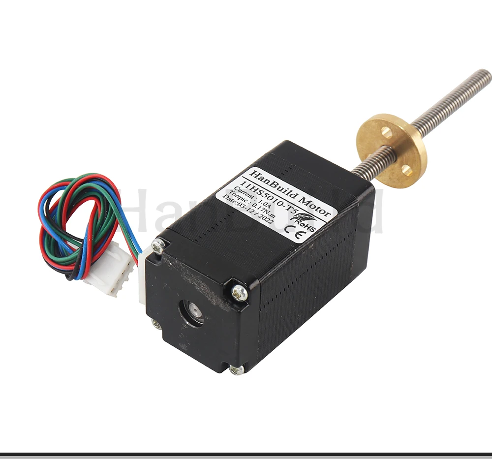 Винт NEMA11 T5 28x 50 мм 11HS5010-T5*2 винт 1 0 А 8 градуса трапециевидный шаговый двигатель