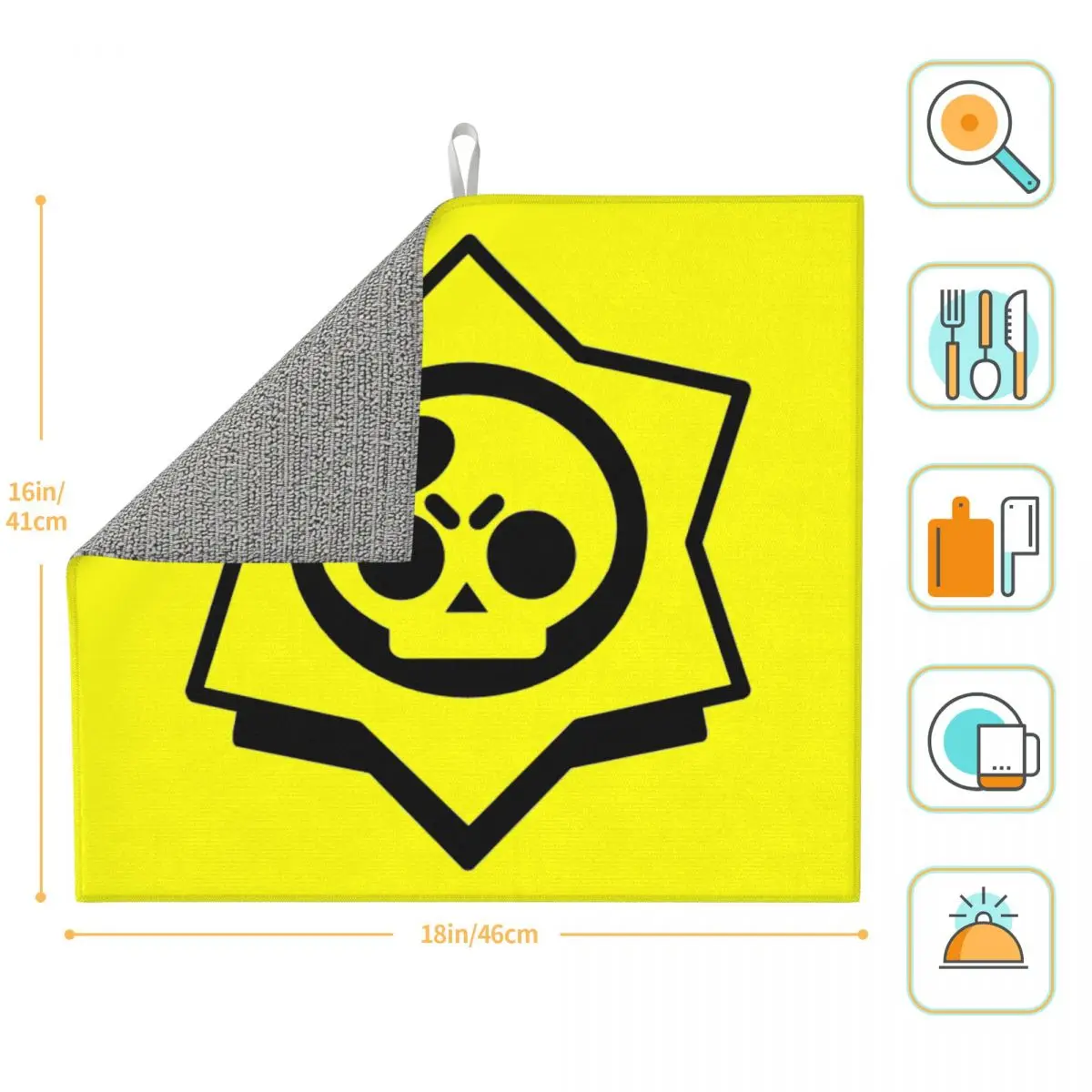 Коврик для сушки посуды видеоигр Star-Brawls кухни впитывающие быстросохнущие