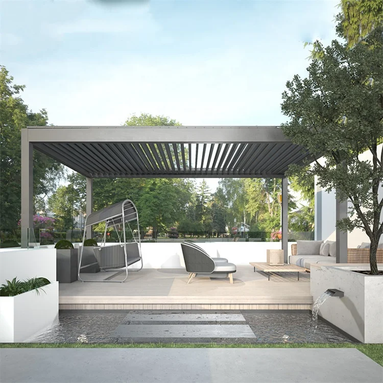 

Modern Pergola 3X6M Motorized Pergola Cover Waterproof Metal Garden Decorative Pergola Modern