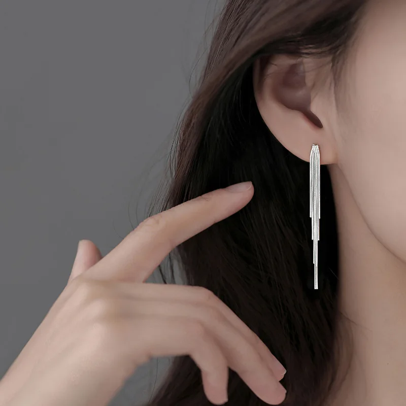 Винтажные висячие серьги из стерлингового серебра 925 пробы с кисточками и