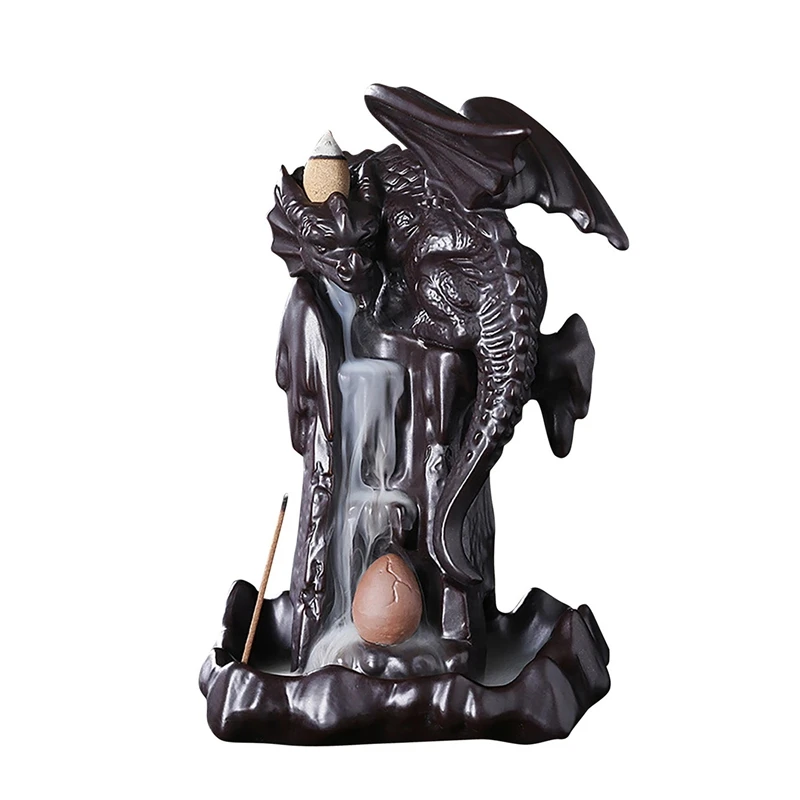 

Dragon Burner Ceramic Smoke Backflow Incense Burner Holder Aromatherapy Furnace Smell Aromatic