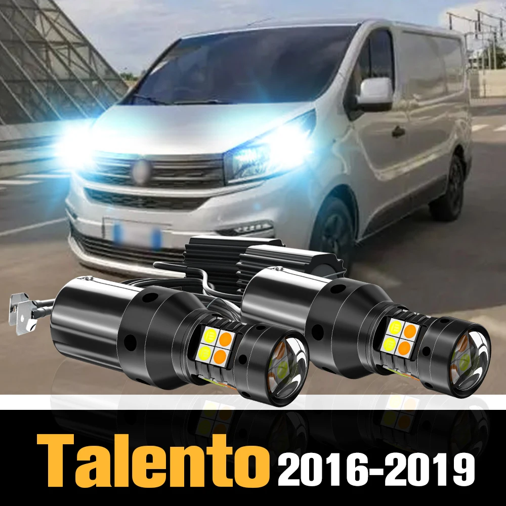 

2pcs Canbus LED Dual Mode Turn Signal+Daytime Running Light DRL Accessories For Fiat Talento 2016-2019 2017 2018