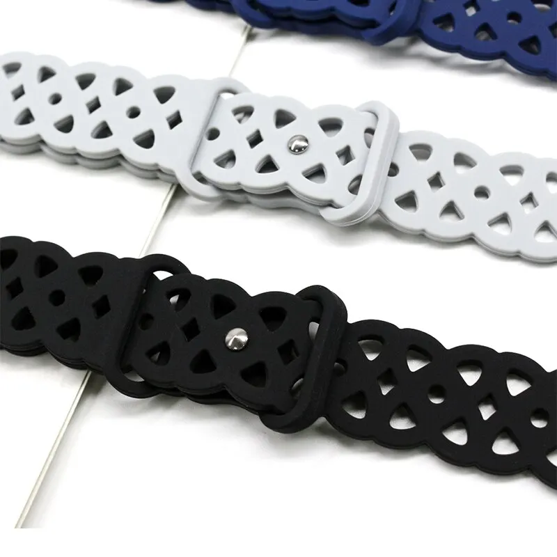 Силиконовый ремешок для Apple Watch 8 7 6 SE 5 4 3 Ультра однотонный дышащий браслет IWatch Band