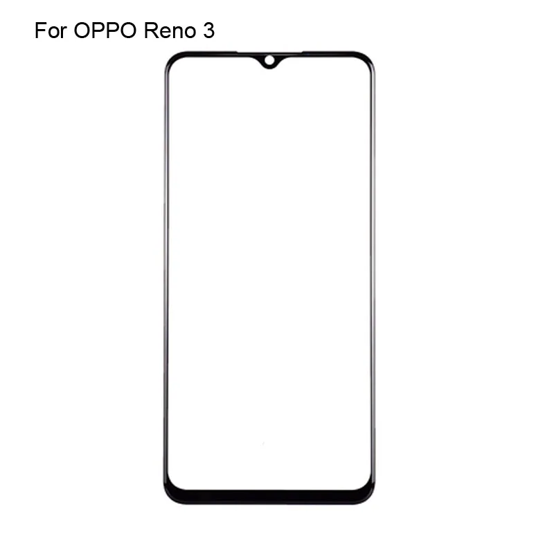

2PCS For OPPO Reno 3 Outer Glass Lens For OPPO Reno3 Touchscreen Touch screen Outer Screen Glass Cover without flex