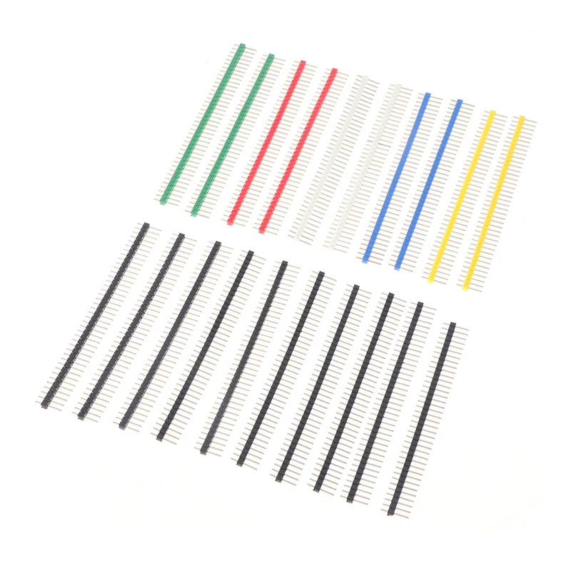 

10PCS 40 Pin 1x40 Single Row Male 2.54 Breakable Pin Header Connector Strip For Arduino Diy Kit