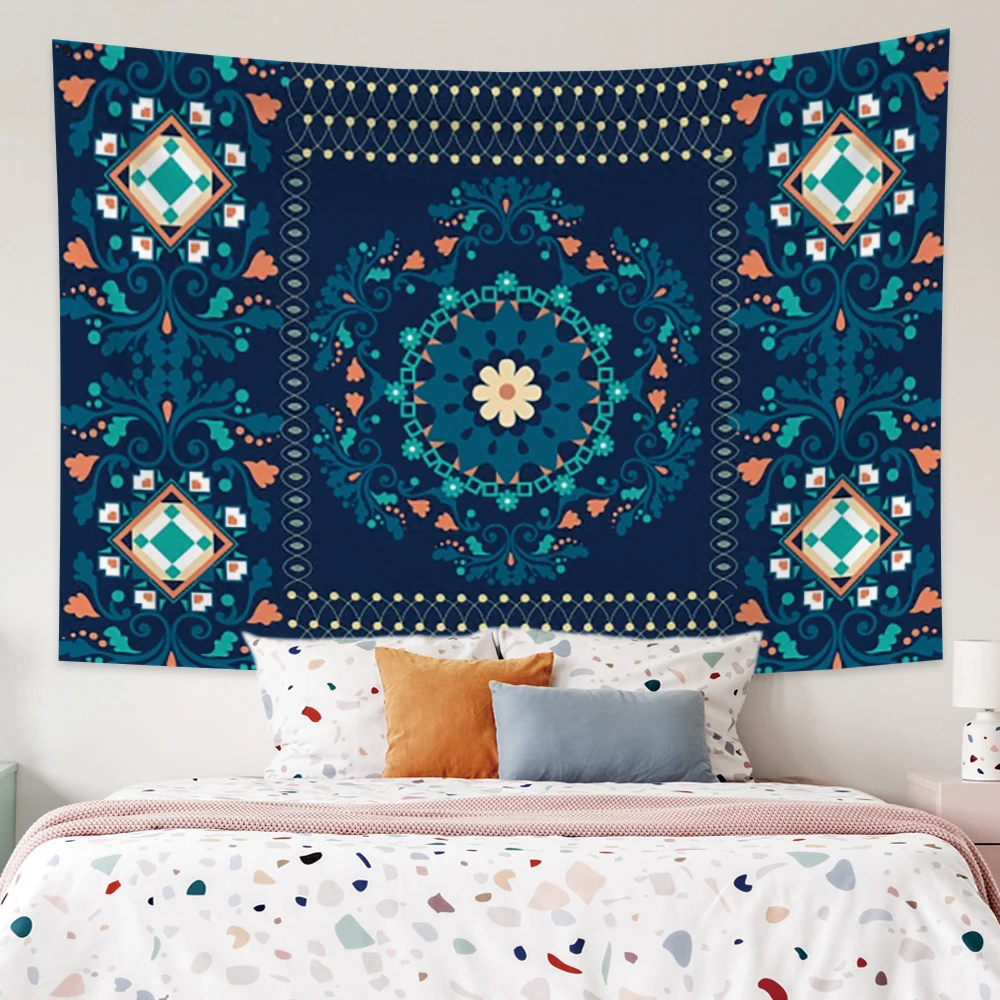 

Mandala Tapestry Trippy Hippie Boho Aesthetic Bohemia Psychedelic Wall Hanging Decoration Bedroom Living Room Dormitory Blanket