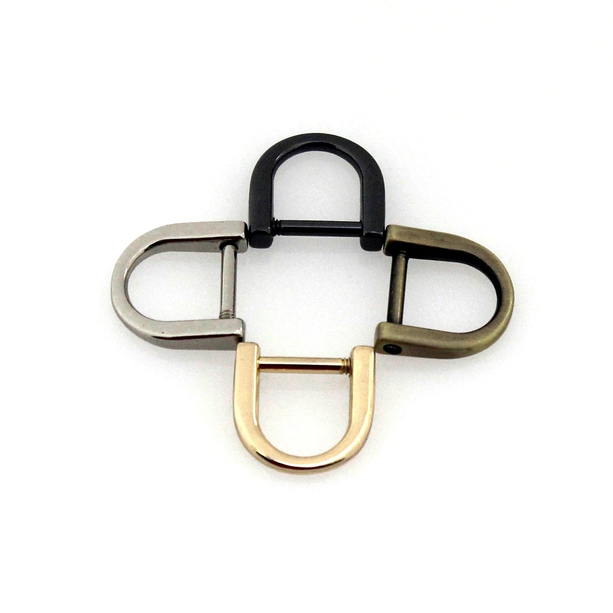 1pcs Metal Detachable Open Screw Dee D Ring Buckle Shackle Clasp for Leather Craft Bag Strap Belt Handle Shoulder Webbing 10mm images - 6