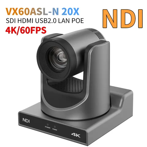 4K PTZ NDI камера 60fps 12X 20X зум AI автоматическое отслеживание Ptz камера с PoE HDMI/SDI/USB/IP прямая трансляция камера для Youtube,Obs - изображение
