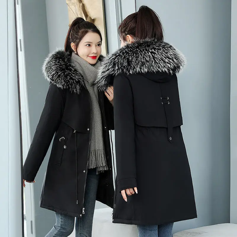 Plush and Thicken Pie Overcome Medium length Cotton Coat Women's Winter Wear 2022 New Cotton Coat Coat
