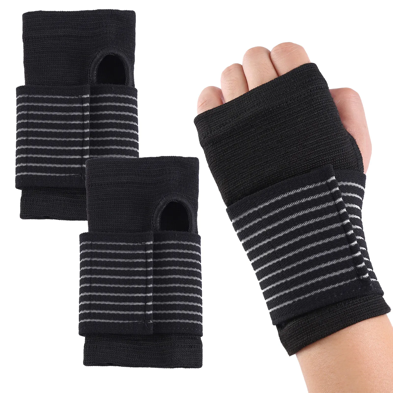 

1pair Left Right Wrist Brace Splint Elastic Breathable Working Out Compression