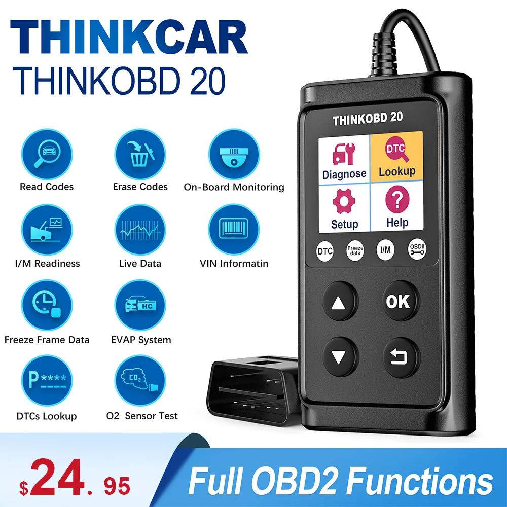 

Автомобильный сканер THINKCAR THINKOBD 20 OBD2 для считывания кодов двигателя, диагностический сканер OBD 2 PK ELM327