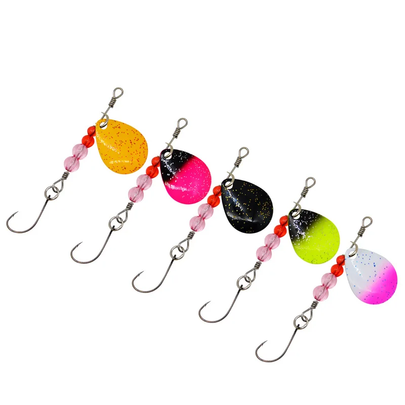 

5Pcs Spinner Bait Metal Fishing Spoon Lure 2.2g Hard Artificial Bait With Hooks Freshwater Creek Trout Lures Fishing Tackle