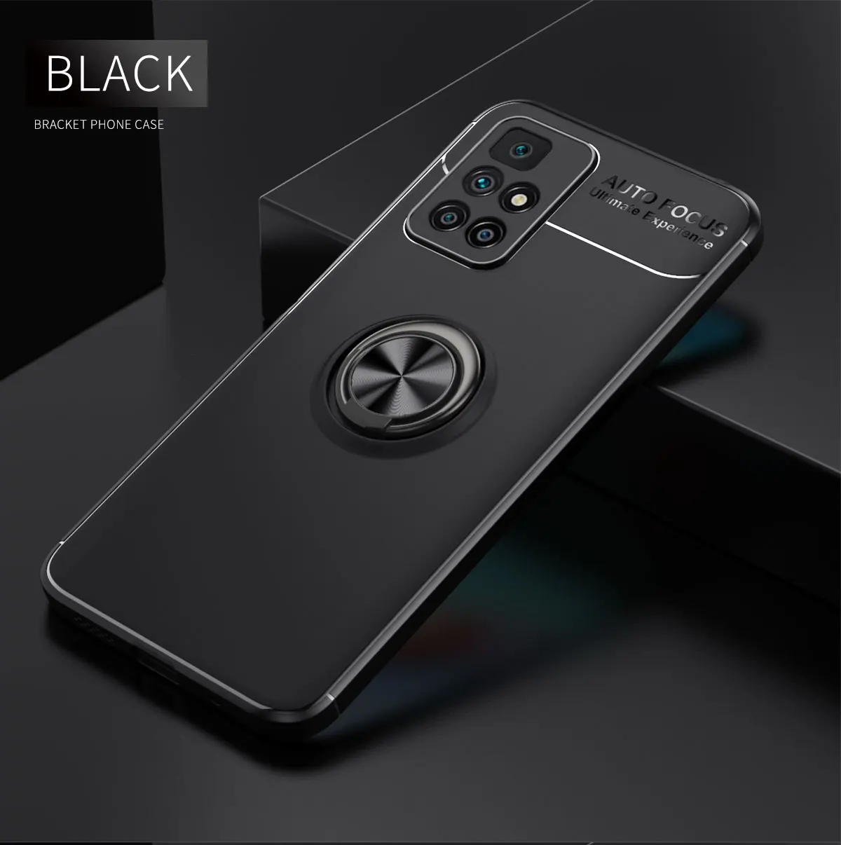 

Противоударный чехол для телефона Xiaomi Redmi 10, роскошный автомобильный чехол с магнитным кольцом и подставкой, задняя крышка для Xiaomi Redmi 10, чех...