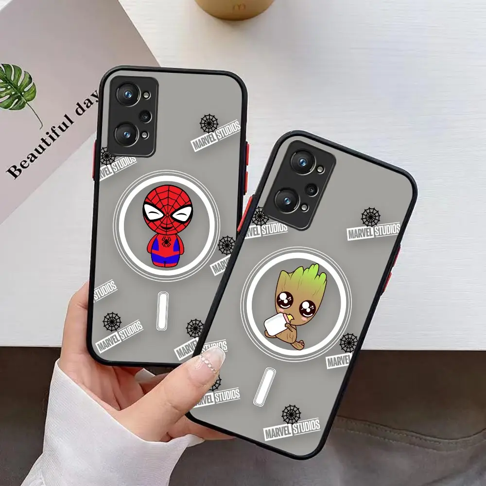 

Cartoon Comics Marvel Heroes Shockproof Case For Realme 3 5 6 7 7I8 8I 9 10 GT MASTER NEO2 X7 XT PRO 5G PLUS Case Funda Carcasa