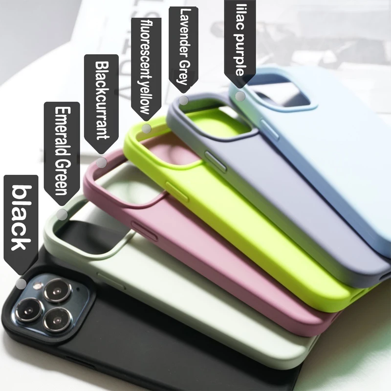 

Защитный чехол для камеры из жидкого силикона для iphone 13 12 pro max, мягкий чехол с полным покрытием для iphone 13 12 mini, бампер, задний Чехол
