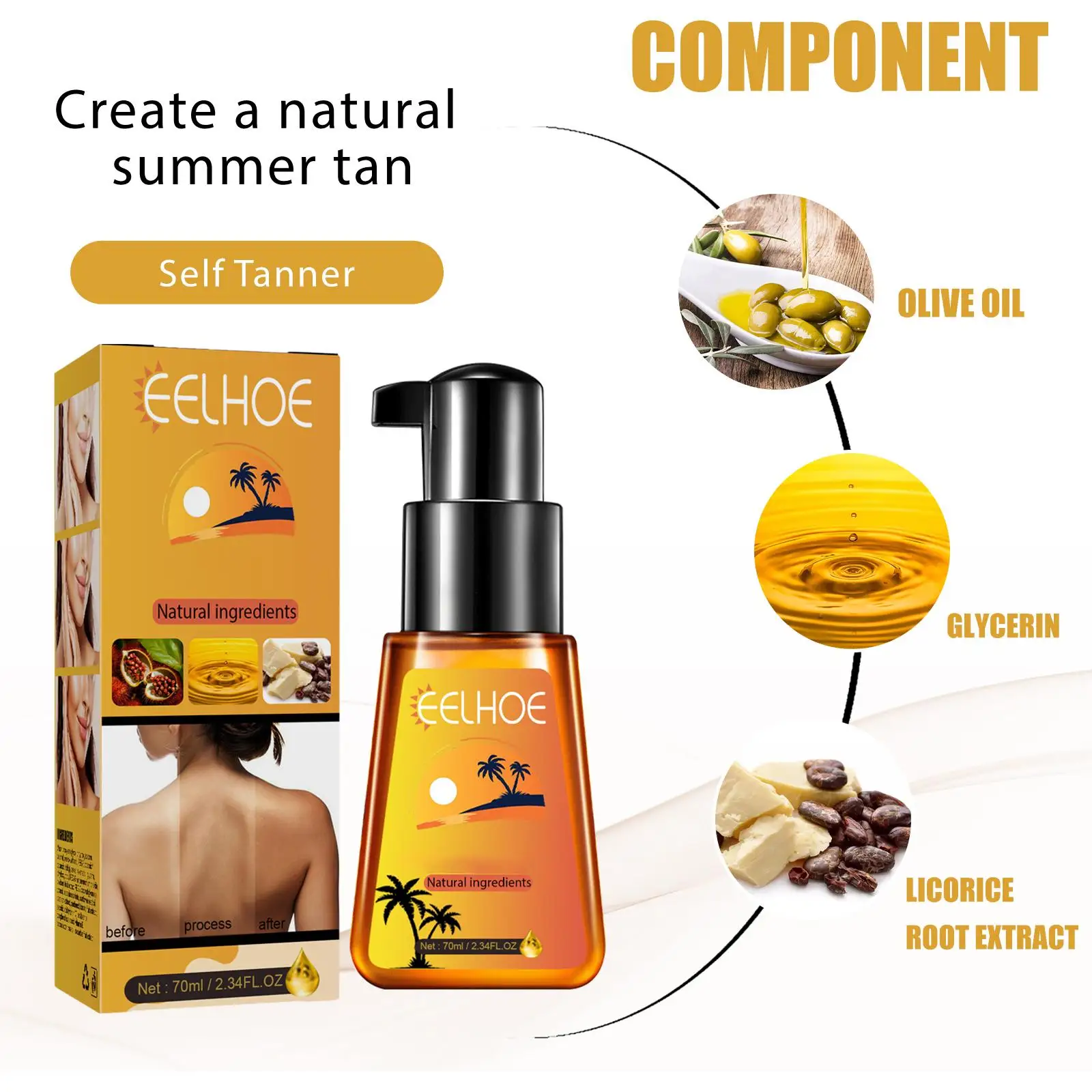 

Tanning Oil Lounger Moisturizing Elastic Tanning Absorbs Quickly for Summer
