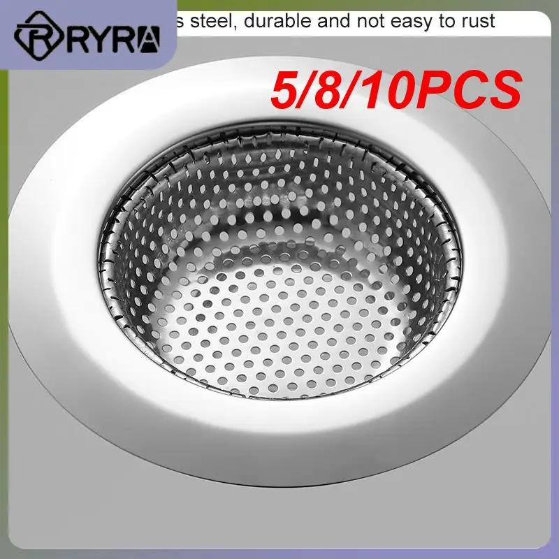 

5/8/10PCS Drain Hole Filter Anti-blocking Mesh Leak Net Sink Washing Cage Bath Sink Drain Sewer Kitchen Tools And Gadgets