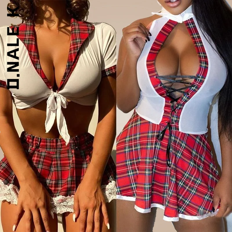

D.Nale K Sexy Dress Cosplay Uniform Lingerie Woman Erotic Lingerie Schoolgirl Costume Erotic Exotic Lingerie Babydo