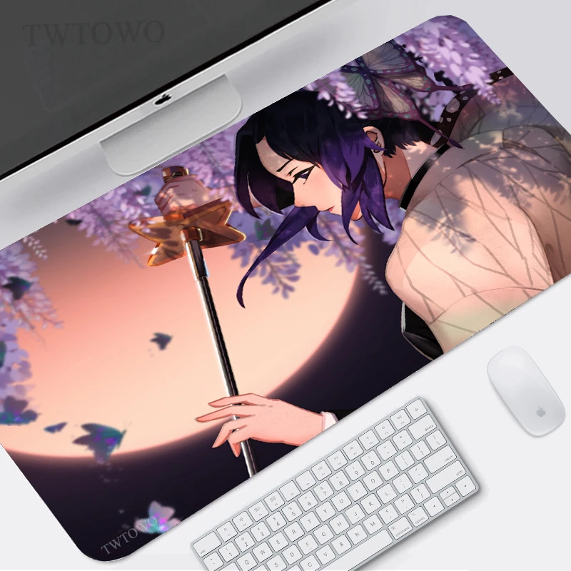 

Anime Demon Slayer Kimetsu No Yaiba Mouse Pad Gamer XL Computer Mousepad XXL Desk Mats Natural Rubber Office Anti Slip Laptop