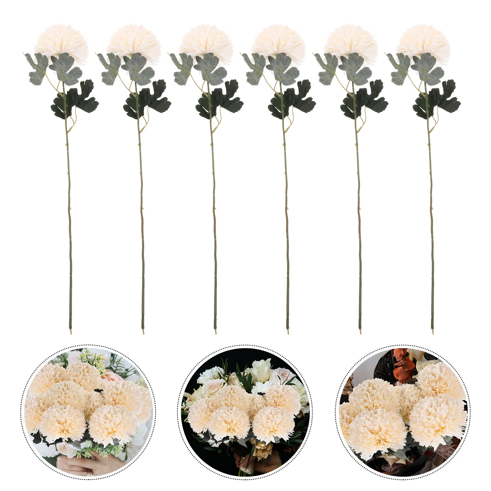 

Flowers Dandelion Flower Artificial Fake Bouquet Wedding Faux Decoration Dandelions Table Hydrangea Simulation Realistic Stem