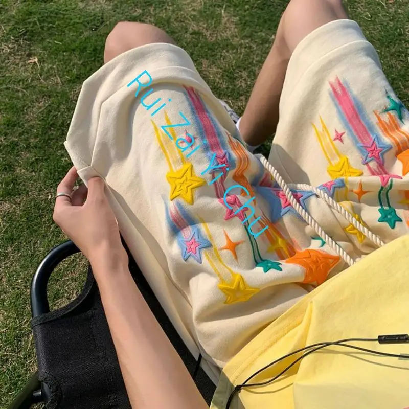 Students Joker Pants 2023 Fashion Summer Vintage Y2K Shorts New All-Star Sports Shorts Women Summer Casual Loose Wide-Leg Pants