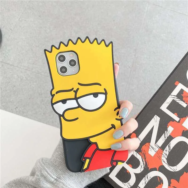 Забавные Симпсоны чехлы для телефонов iPhone 13 12 11 Pro Max XR XS MAX 8X7 SE 2020 задняя крышка |